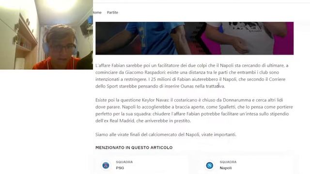 Fabian Ruiz al PSG? Navas e Raspadori al Napoli смотреть онлайн