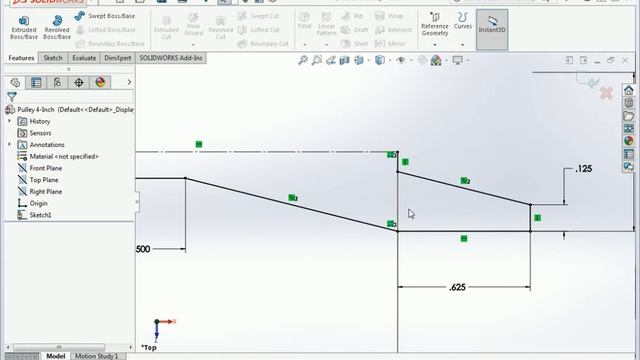 Mirroring Sketch Geometry - SOLIDWORKS 2017 смотреть онлайн