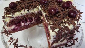 Торт ЧЕРНЫЙ ЛЕС! ФАНТАСТИЧЕСКИ ПРОСТО и ВКУСНО! ТОРТ на ПРАЗДНИК! Торт НОВОГОДНИЙ!