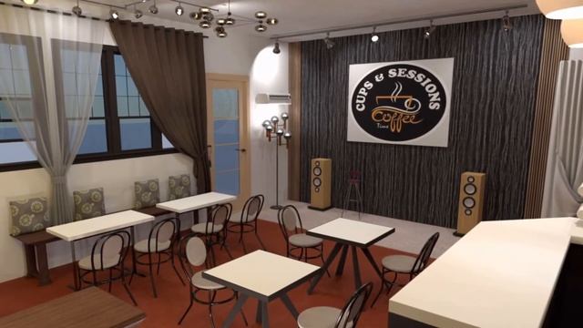 CAFE INTERIOR DESIGN PROPOSAL | PLANNER 5D смотреть онлайн