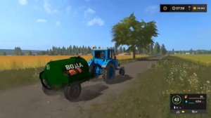 Farming Simulator 2017. НОВОСВЕТЛОВКА. Трактор Беларус МТЗ-52. Бочка