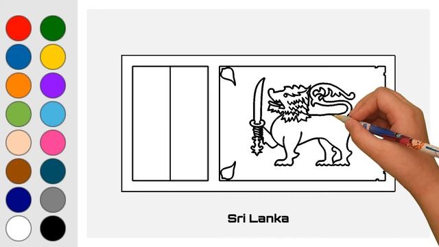 Flag of Sri Lanka - Asia смотреть онлайн