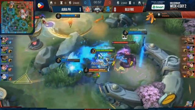 BNK Blufire vs Aura PH🏆 (Game 2) MPL PH Season 6 Regular Season Week 4 Day 2 MLBB 2020