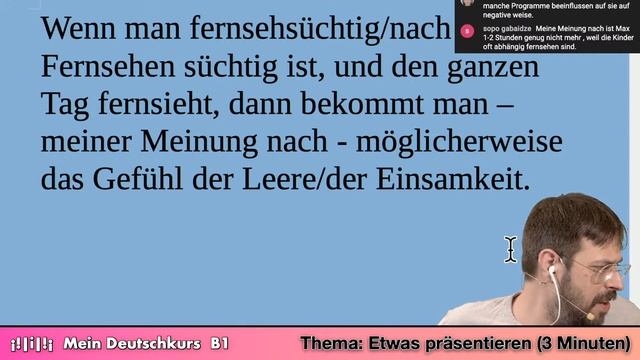 B1 - Etwas Präsentieren. (Die 3 Minuten Präsentation)