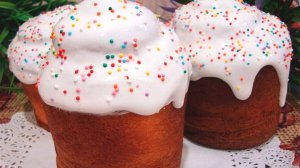 КУЛИЧ НА СМЕТАНЕ С ЖЕЛАТИНОВОЙ ГЛАЗУРЬЮ