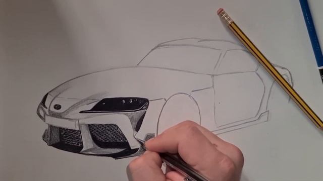How To Draw Toyota Supra | Timelapse |