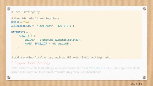 Understanding Django Local Settings смотреть онлайн