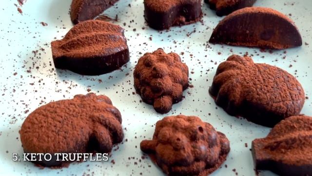 10 EASY KETO DESSERTS. Blueberry Muffins, Keto Waffles, Peanut Bars, Tiramisu, Cinnamon Loaf Cake.