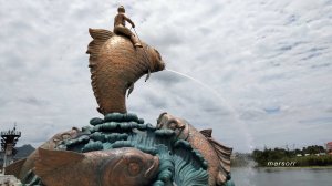 просто набережная канчанабури ч.1 мост, река, разноцветье กาญจนบุรี kanchanaburi