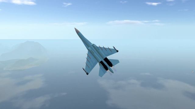 Su-27 does a cobra in SP смотреть онлайн