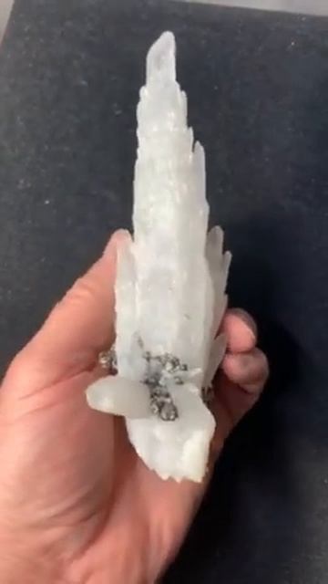 Double Terminated Quartz with Tetrahedrite 17 cm. Baia Sprie, Maramures Co., Romania. смотреть онлайн