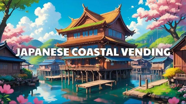 🏖️ Japanese Coastal Vending Machine Space 🎶 Cozy Lofi Music , Chill Beats for Relaxing Moments