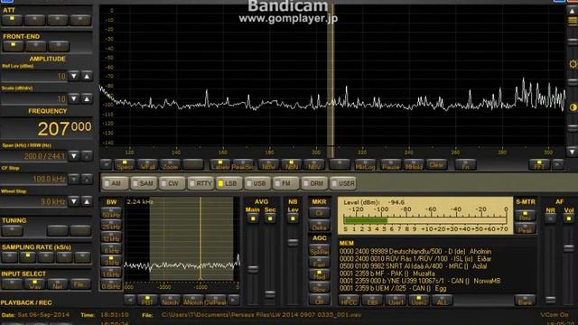 207 kHz weak sig / Sep.06, 2014 1850 UTC смотреть онлайн