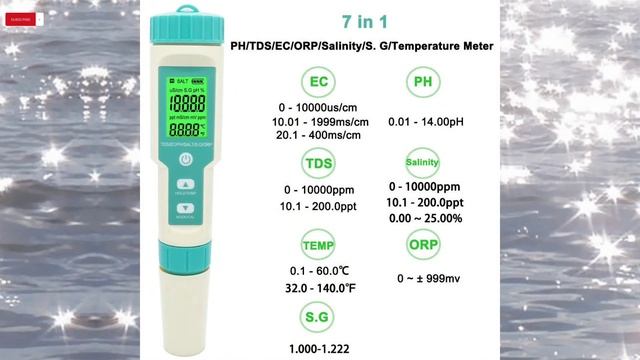 Portable Water Quality Instruments | 7-in-1 Water Quality Pen Tester & JPB-70A Digital DO Meter смотреть онлайн