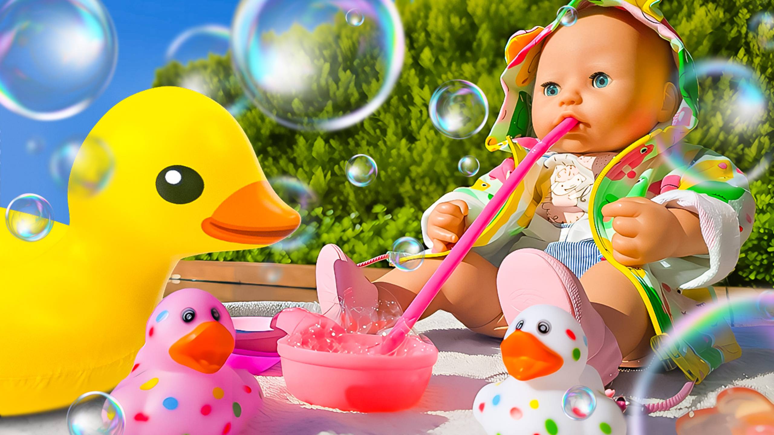 Купаем утят и спасаем туфельку Аннабель!  Игры с водой