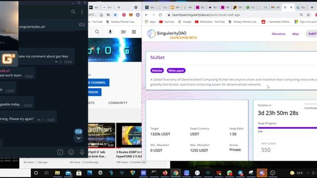 HOW TO GET READY FOR IDO LAUNCHES: Live recording of SingularityDAO Launch of NUNET token ($NTX). смотреть онлайн