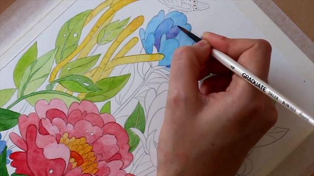 Let's Draw - Just Flowers || Speedpainting Watercolor Illustration ~ Katy Nicolau смотреть онлайн