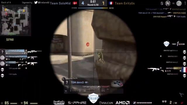 CS:GO - Device Sick Wallbang vs EnVyUS @ Counter-Pit League смотреть онлайн
