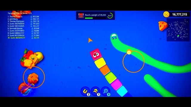 Reach a weight of 85000 challenge complete in worms zone io | snake game video 🐍 смотреть онлайн