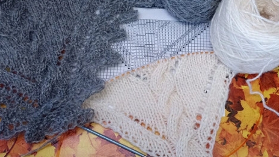 Замечательный простой узор для косынки⚡ смотреть онлайн