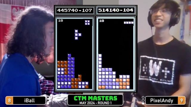 DON'T LOOK AWAY!! iBall, PixelAndy | May '24 Rd 1 | Classic Tetris Monthly Masters смотреть онлайн