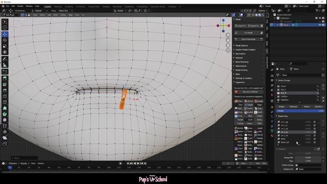 (Blender) Adding Lip Piercings