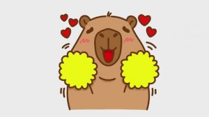 Как нарисовать праздничную капибару легко и мило