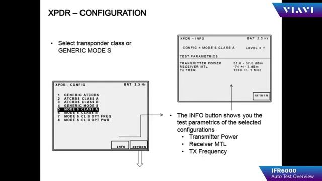 IFR6000 - Viavi Solutions (Aeroflex) - Exécution d'un auto-test du transpondeur ADS-B смотреть онлайн