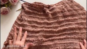 МК Топ или джемпер с Вытянутыми Петлями спицами Просто #_pautinka_knit  #knit #кардиган