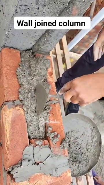 Wall and column joined #construction смотреть онлайн