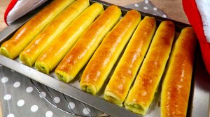 Вкуснее чем пирожки! Простой и очень быстрый рецепт слоеных трубочек!