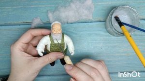 Борода и волосы для ватной игрушки. Старичок-боровичок