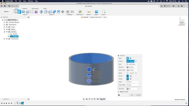 Create Pattern on Cylinder in Fusion 360 (quick tutorial) смотреть онлайн