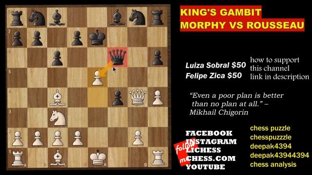 THE IMMORTAL KING'S GAMBIT | PAUL MORPHY | смотреть онлайн