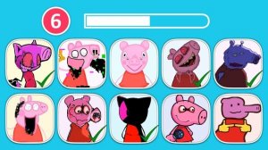 FNF Guess Character by Their Voice | Peppa Pig Quiz | Peppa Pig Exe, Pibby Peppa, Bacon Peppa, Eppa