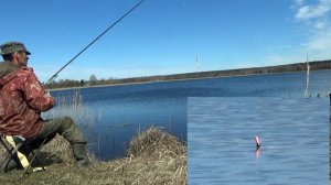 Рыбалка 15 апреля на поплавок на дальний заброс на плотву, наконец попутный ветер!