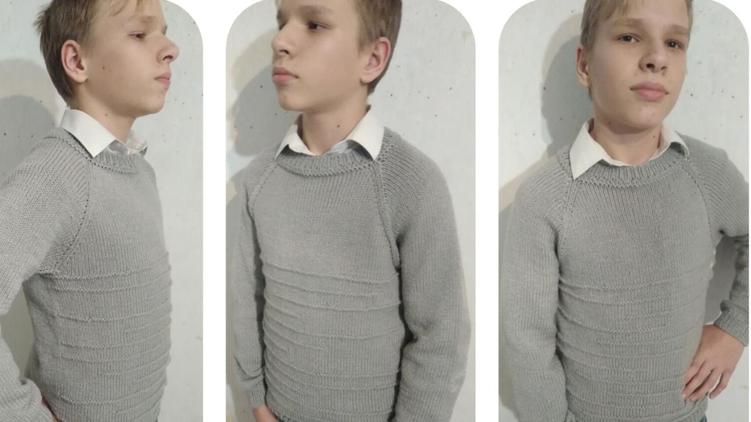 Свитер на подростка.Подробный мастер-класс. смотреть онлайн