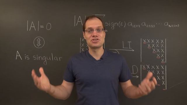 Linear Algebra 14TBD: The Determinant is Zero ⇔ Matrix Is Singular смотреть онлайн