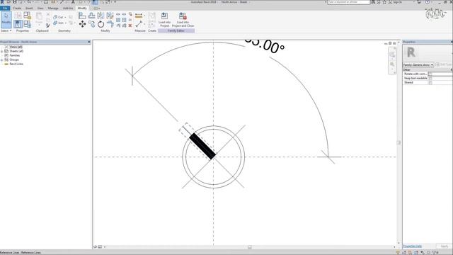 Rotatable North Arrow Symbol_ Revit Architecture_Annotation смотреть онлайн