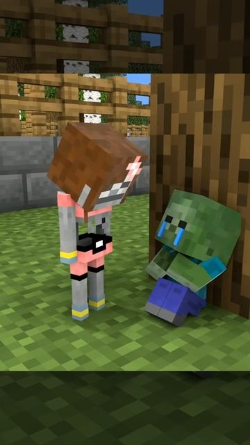 Monster School: Baby Happy and Baby Zombie Sad - Minecraft Animation (shorts version) #Shorts 11 смотреть онлайн