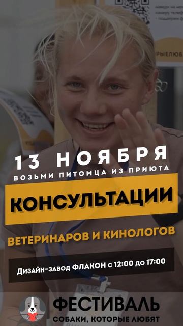 💫13 ноября встречаемся на фестивале «Собаки, которые любят» на Дизайн-заводе Флакон!