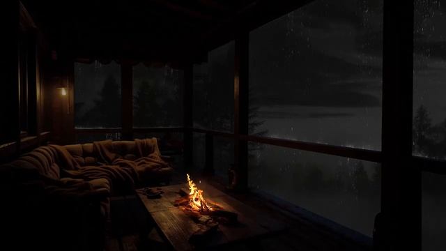 폭우가 쏟아지는 발코니 분위기 | 잠자기, 공부를 위한 편안한 빗소리 смотреть онлайн