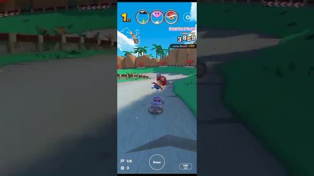Mario Kart Tour "Bowser Tour" - GCN Dino Dino Jungle: Baby Mario (Koala) Gameplay смотреть онлайн