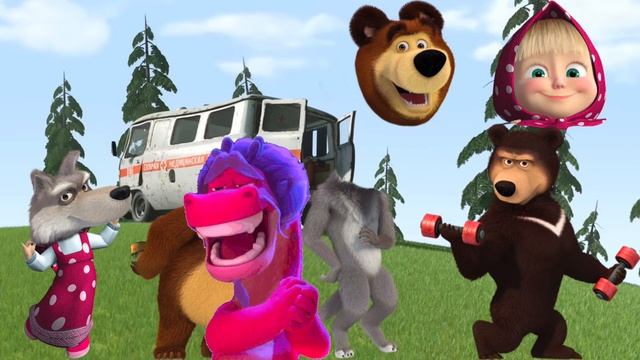 Masha and the Bear | Match The Head | Video For Kids смотреть онлайн