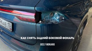 Как снять задний боковой фонарь. Фонарь на заднем крыле Джили Монжаро/ Geely Monjaro