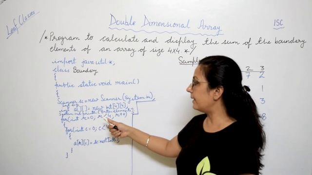 Double Dimensional Array | Sum of Boundary Elements | ISC | Anjali Ma'am смотреть онлайн