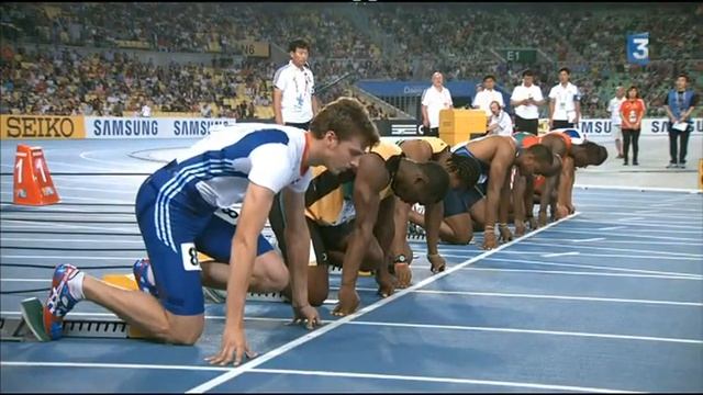 Usain Bolt Eliminado por salida falsa(HD), Mundial de Atletismo 28-08-2011 смотреть онлайн