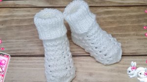Ажурные носочки для самых маленьких спицами🧶