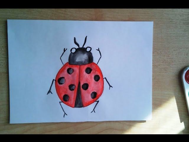 Рисуем с детьми. Акварель. Божья коровка смотреть онлайн