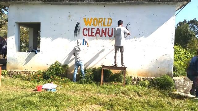 World cleanup day 2018 wall painting || India смотреть онлайн